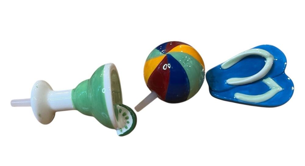 3 Nora Fleming Minis Lime & Salt Please Margarita A130 Beachball A14 Flip Flops